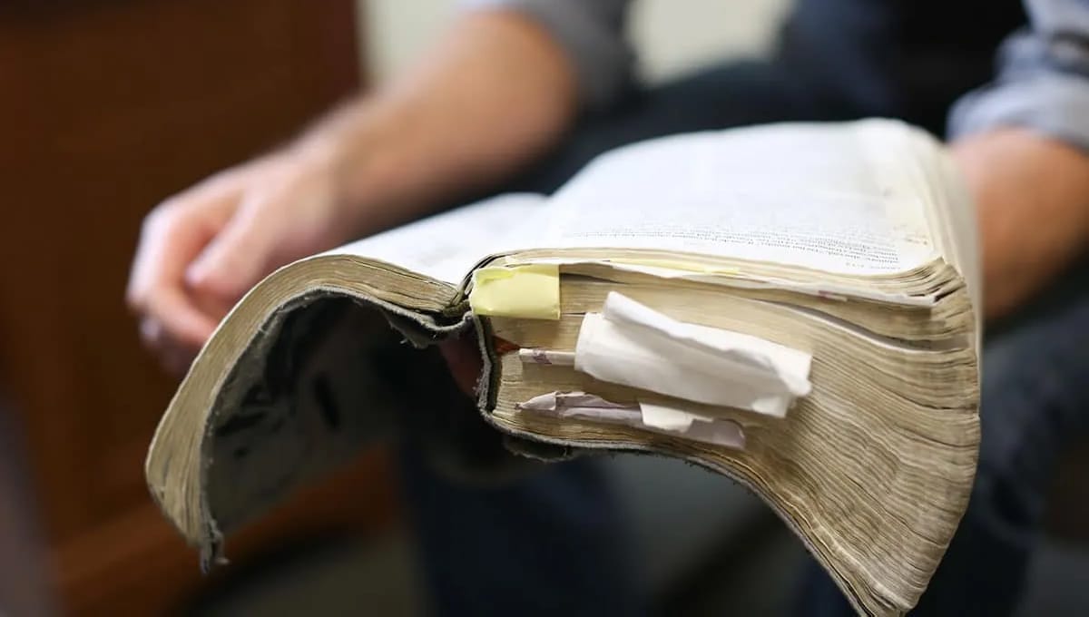 bible with bookmarks